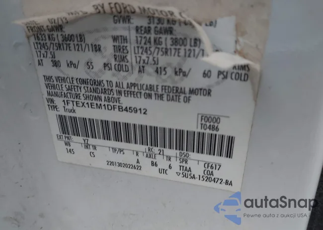 1FTEX1EM1DFB45912: 44163767