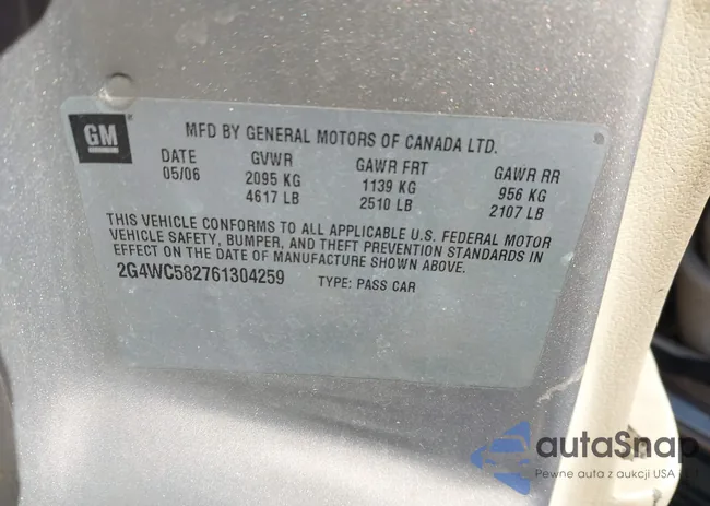 2G4WC582761304259: 44163770