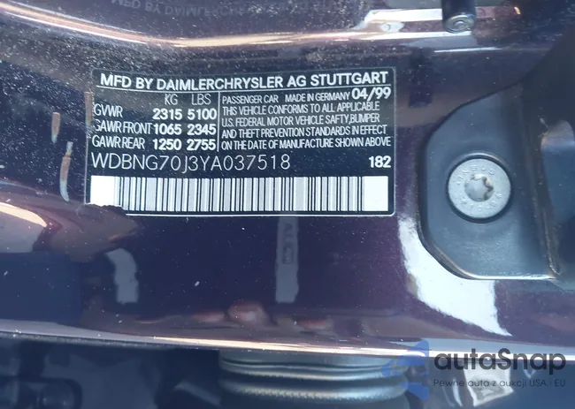 WDBNG70J3YA037518: 44163801