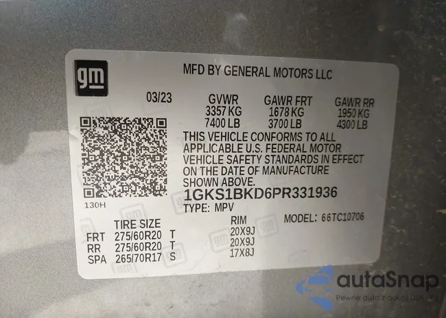 1GKS1BKD6PR331936: 44163868