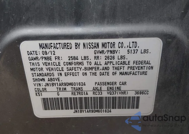 JN1BY1AR9DM601624: 44163898