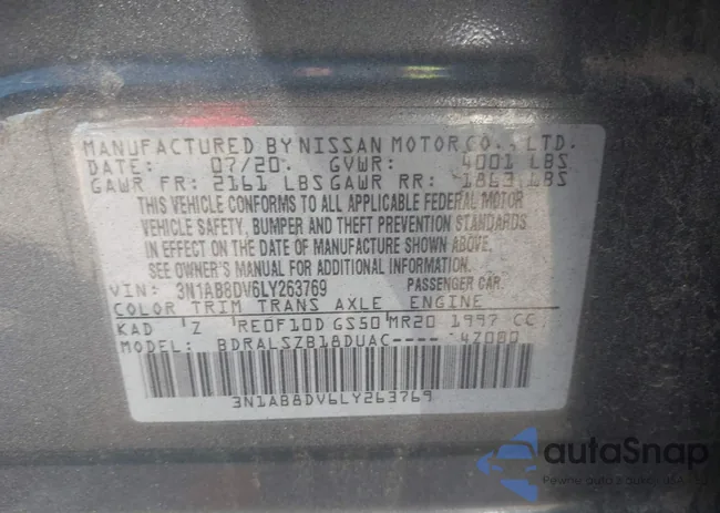 3N1AB8DV6LY263769: 44163974