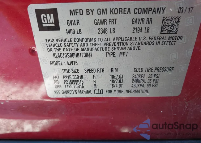 KL4CJGSB6HB173047: 44163989