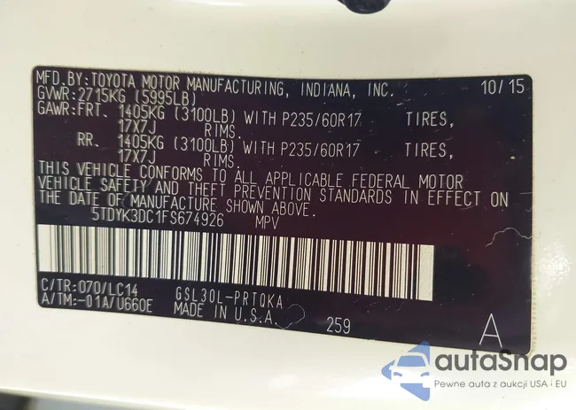 5TDYK3DC1FS674926: 44164042