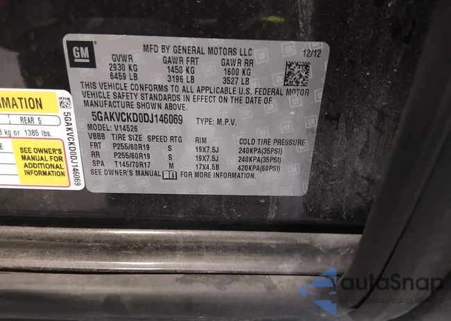 5GAKVCKD0DJ146069: 44163235