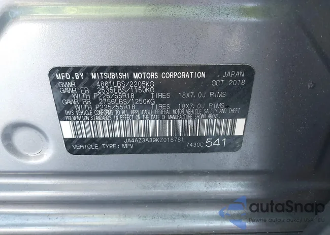 JA4AZ3A39KZ016761: 44163256