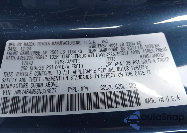 7MMVABAM5SN336877: 44163360