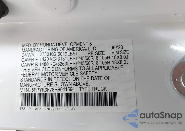 5FPYK3F78PB041594: 44163402