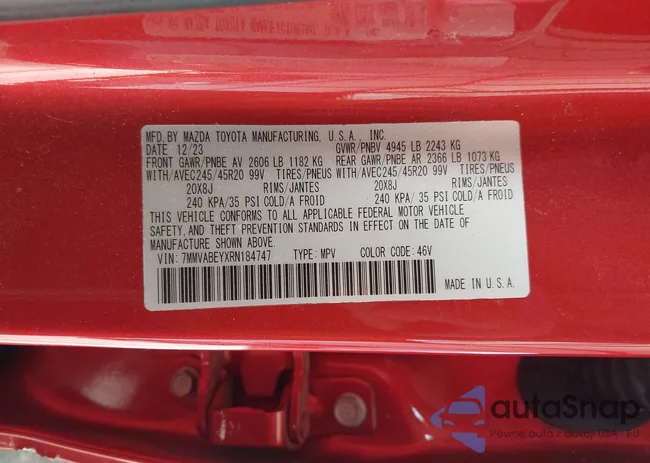 7MMVABEYXRN184747: 44164460