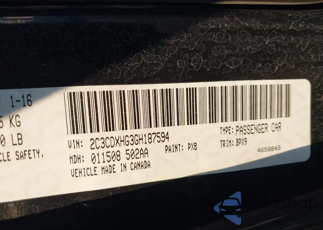 2C3CDXHG3GH187594: 44164505