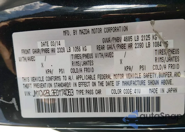 JM1CW2BL3E0174053: 44164623