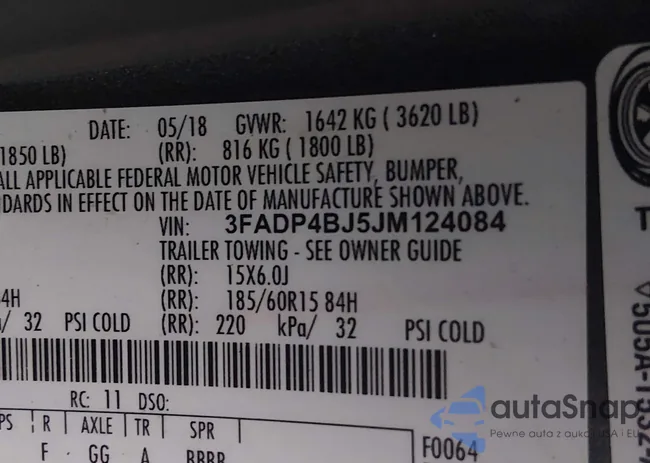 3FADP4BJ5JM124084: 44164637