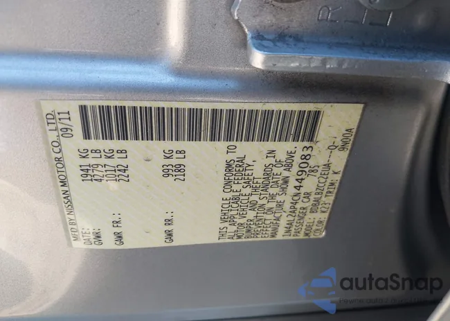 1N4AL2AP4CN449083: 44164648