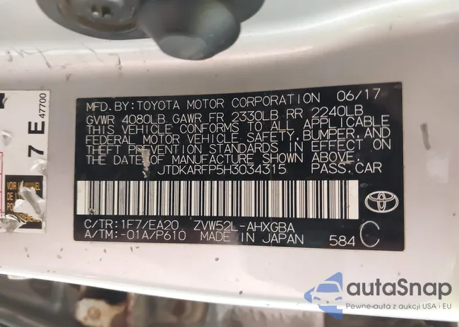 JTDKARFP5H3034315: 44164660