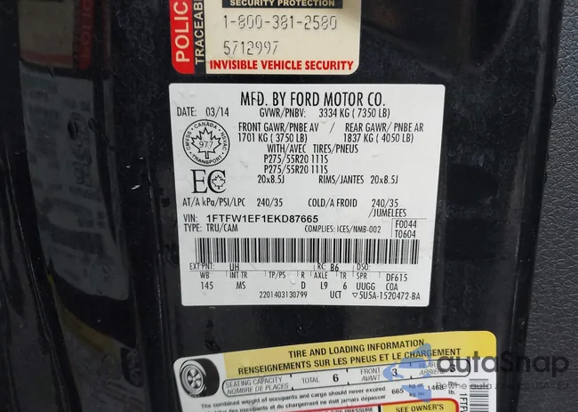 1FTFW1EF1EKD87665: 44164678