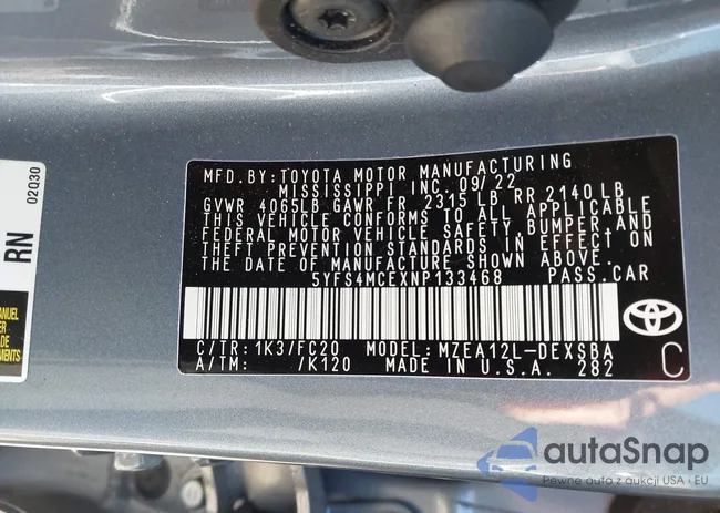 5YFS4MCEXNP133468: 44164728