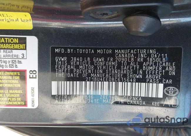 2T1BU4EE0BC615648: 44164756