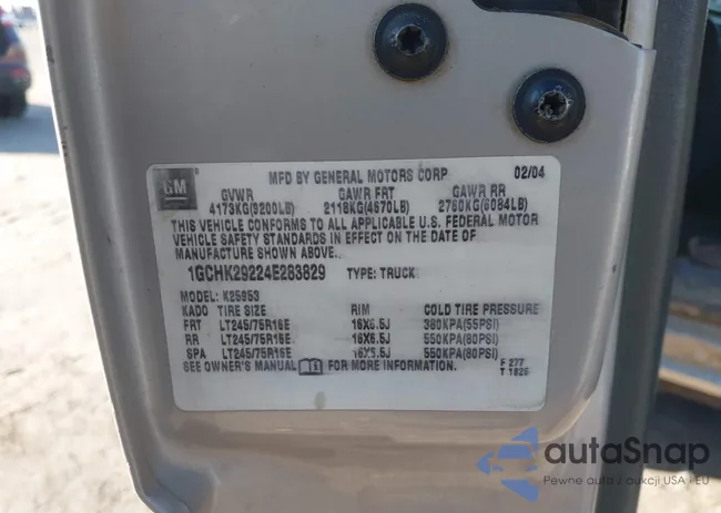 1GCHK29224E283829: 44164805