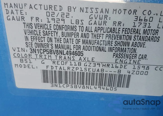 3N1CP5BV8NL494605: 44164882