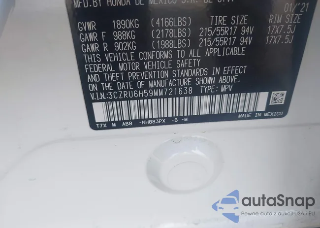 3CZRU6H59MM721638: 44164934