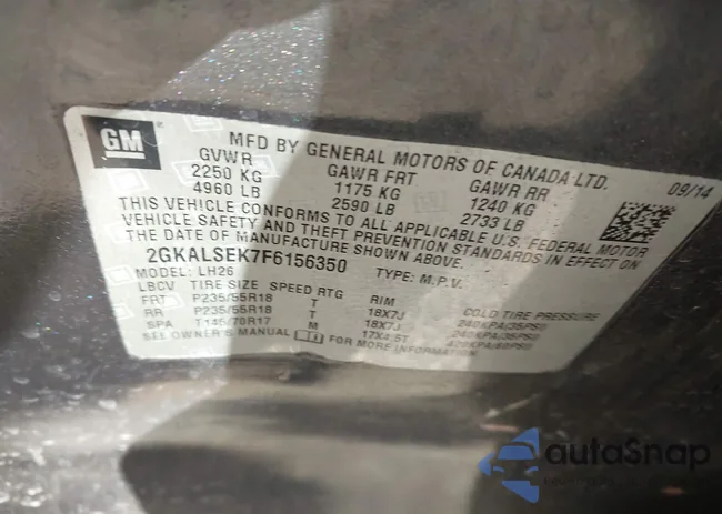 2GKALSEK7F6156350: 44164960