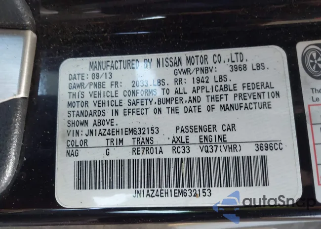 JN1AZ4EH1EM632153: 44165025