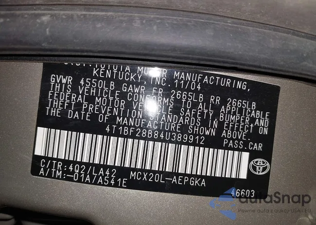 4T1BF28B84U389912: 44164158