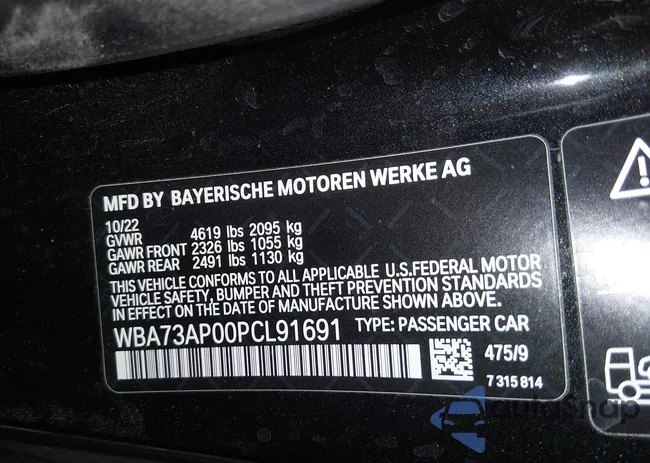 WBA73AP00PCL91691: 44164166