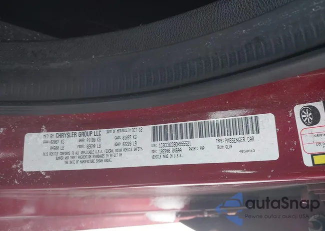 1C3CCBCG9DN555521: 44164173