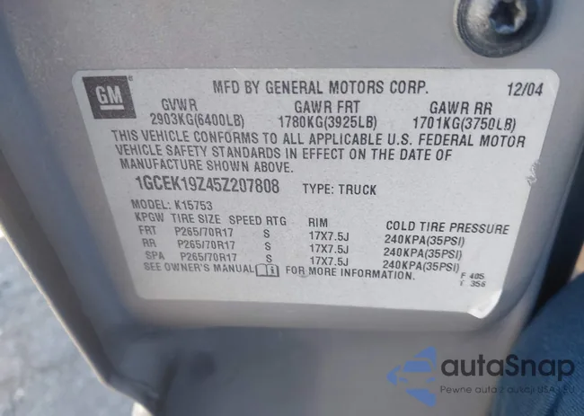 1GCEK19Z45Z207808: 44164194