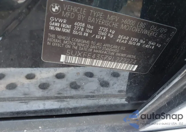 5UXFE43579L272274: 44164305