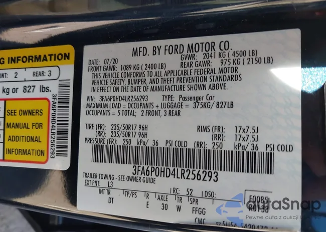 3FA6P0HD4LR256293: 44164342