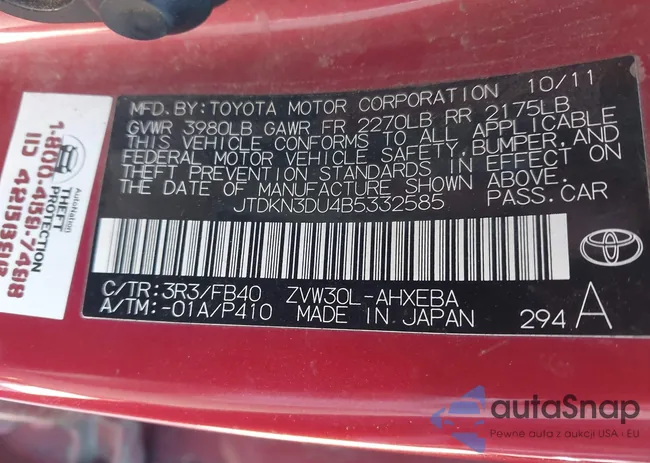 JTDKN3DU4B5332585: 44164403