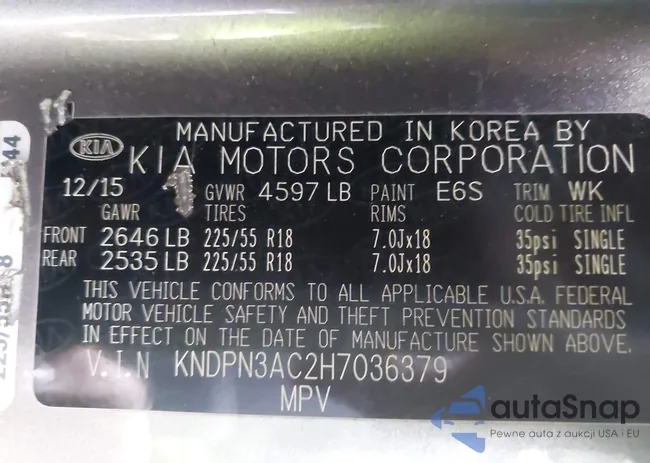 KNDPN3AC2H7036379: 44164419