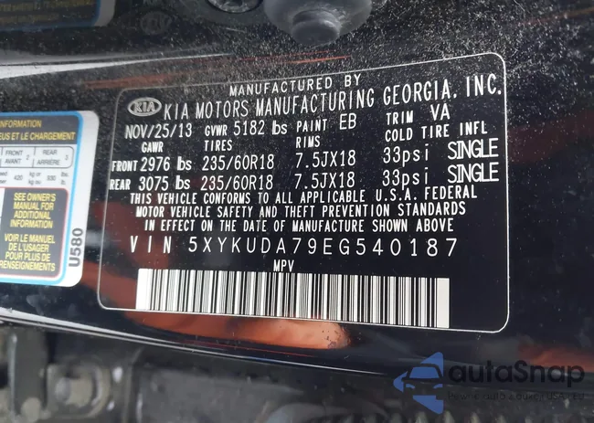 5XYKUDA79EG540187: 44164442