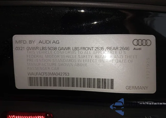 WAUFACF53MA042753: 44165595