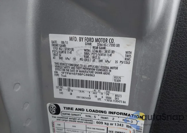 1FTFW1EF5BFC59563: 44165655