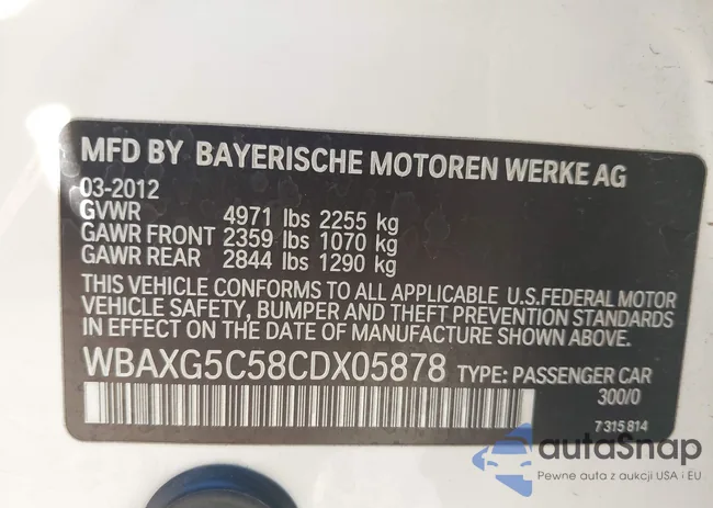 WBAXG5C58CDX05878: 44165710