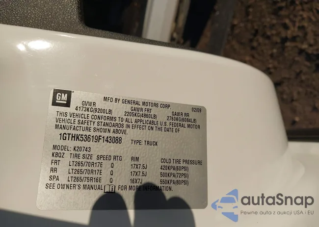 1GTHK53619F143088: 44165717