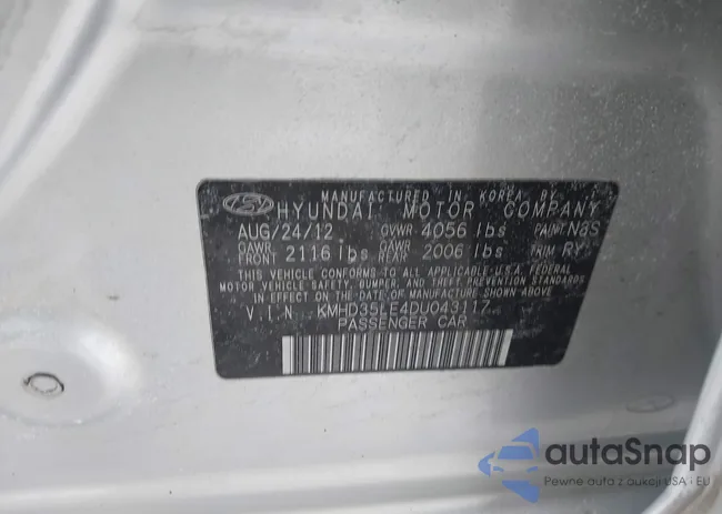 KMHD35LE4DU043117: 44165769