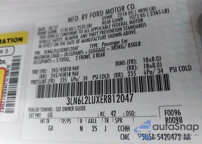 3LN6L2LUXER812047: 44165811