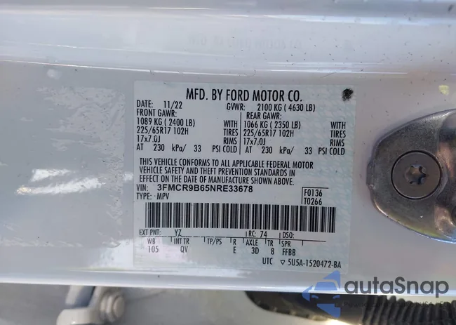 3FMCR9B65NRE33678: 44165853