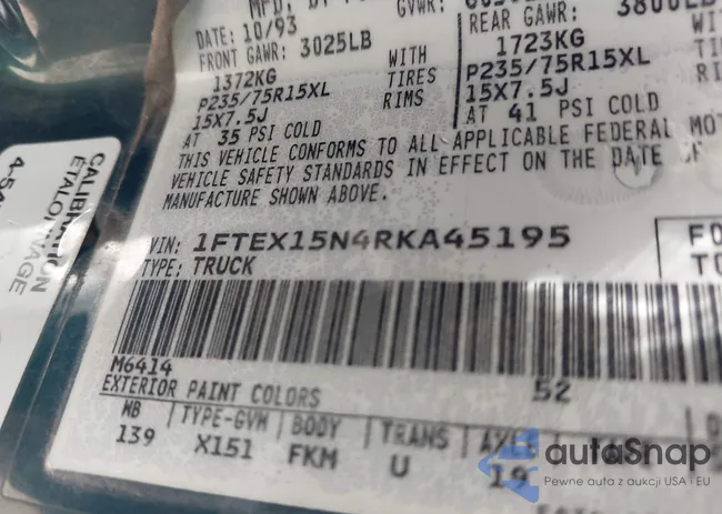 1FTEX15N4RKA45195: 44165935