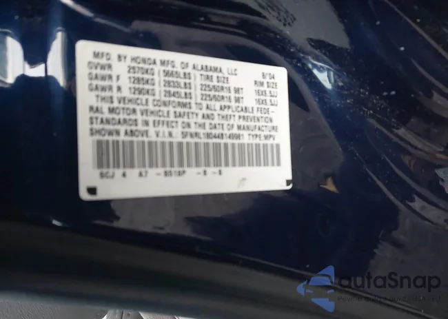 5FNRL18044B149981: 44165965