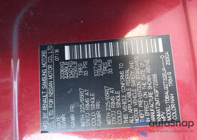 KNMAT2MTXGP721696: 44165999