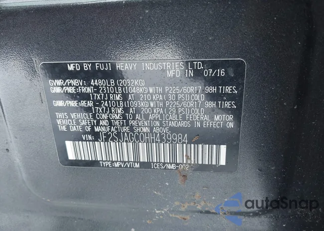 JF2SJAGC0HH439984: 44165195