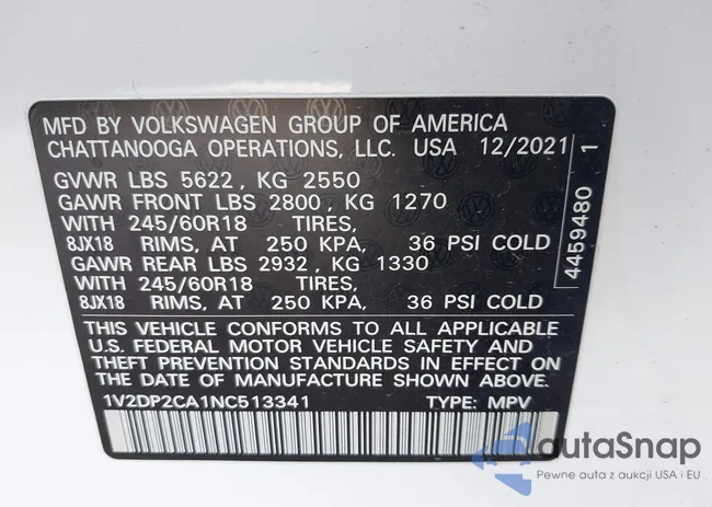 1V2DP2CA1NC513341: 44165198