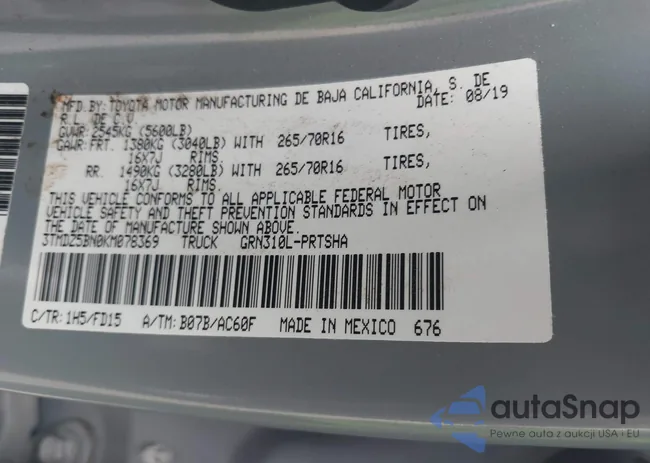 3TMDZ5BN0KM078369: 44165243