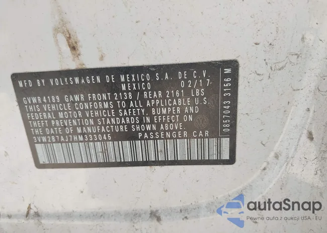 3VW2B7AJ7HM333045: 44165345