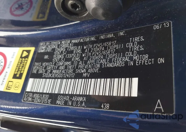 5TDZK3EH5DS124012: 44165411